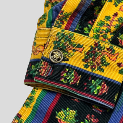 Versace Jeans Couture 1990’s Bonsai Plants Corduroy Shirt - M (L/XL) | Default Title, Red