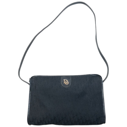 Vintage 80s Dior Monogram Shoulder Bag | O/S, Black