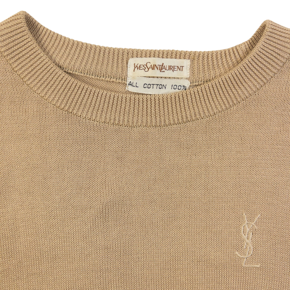 Vintage 90s YSL Yves Saint Laurent Jumper Womens Size S | Small, Beige