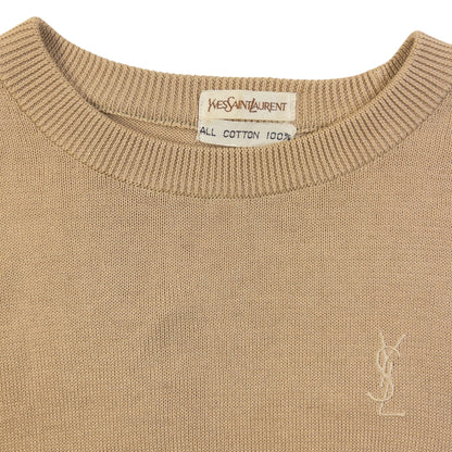 Vintage 90s YSL Yves Saint Laurent Jumper Womens Size S | Small, Beige