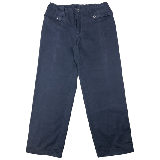 Vintage 90s Emporio Armani Zip Cuff Trousers Size XL | XL, Navy