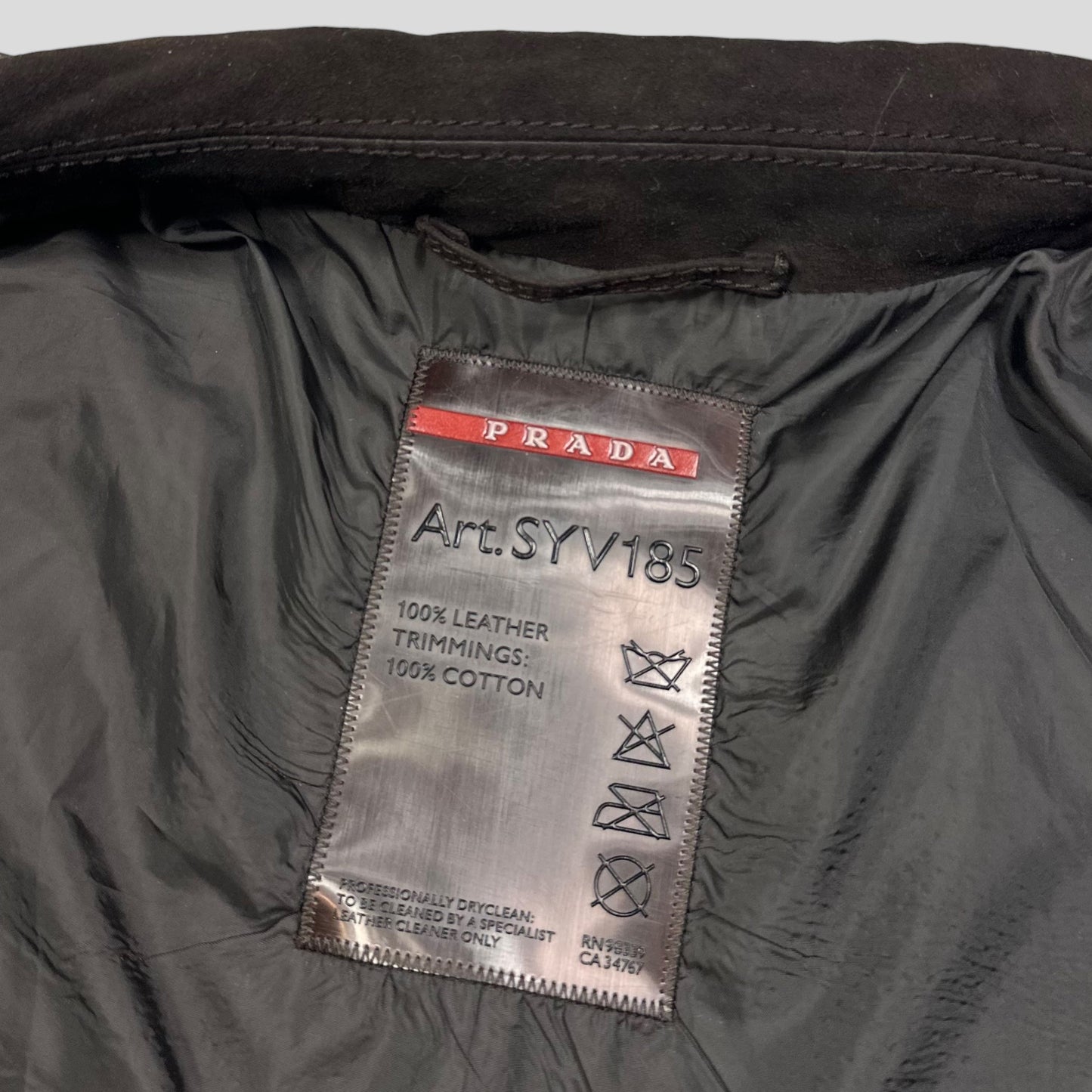 Prada Sport 2006 Leather Suede Perforated Western Jacket - IT52 (M) | Default Title, Multicoloured
