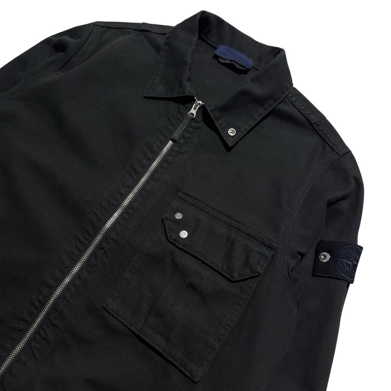 Stone Island Denim Research Overshirt | Small, Black