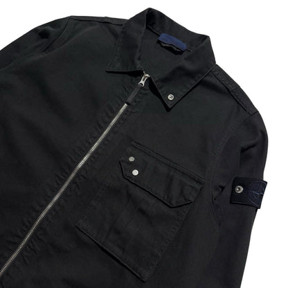 Stone Island Denim Research Overshirt | Small, Black
