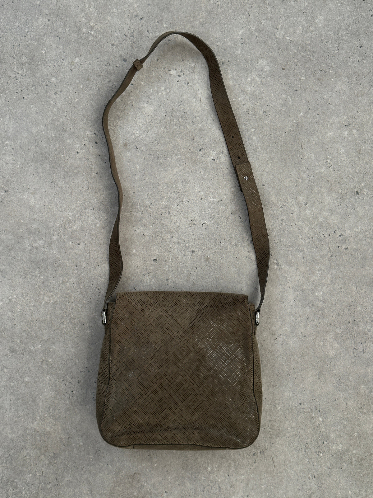 Giorgio Armani 2000s Leather Textured Crossbody Bag