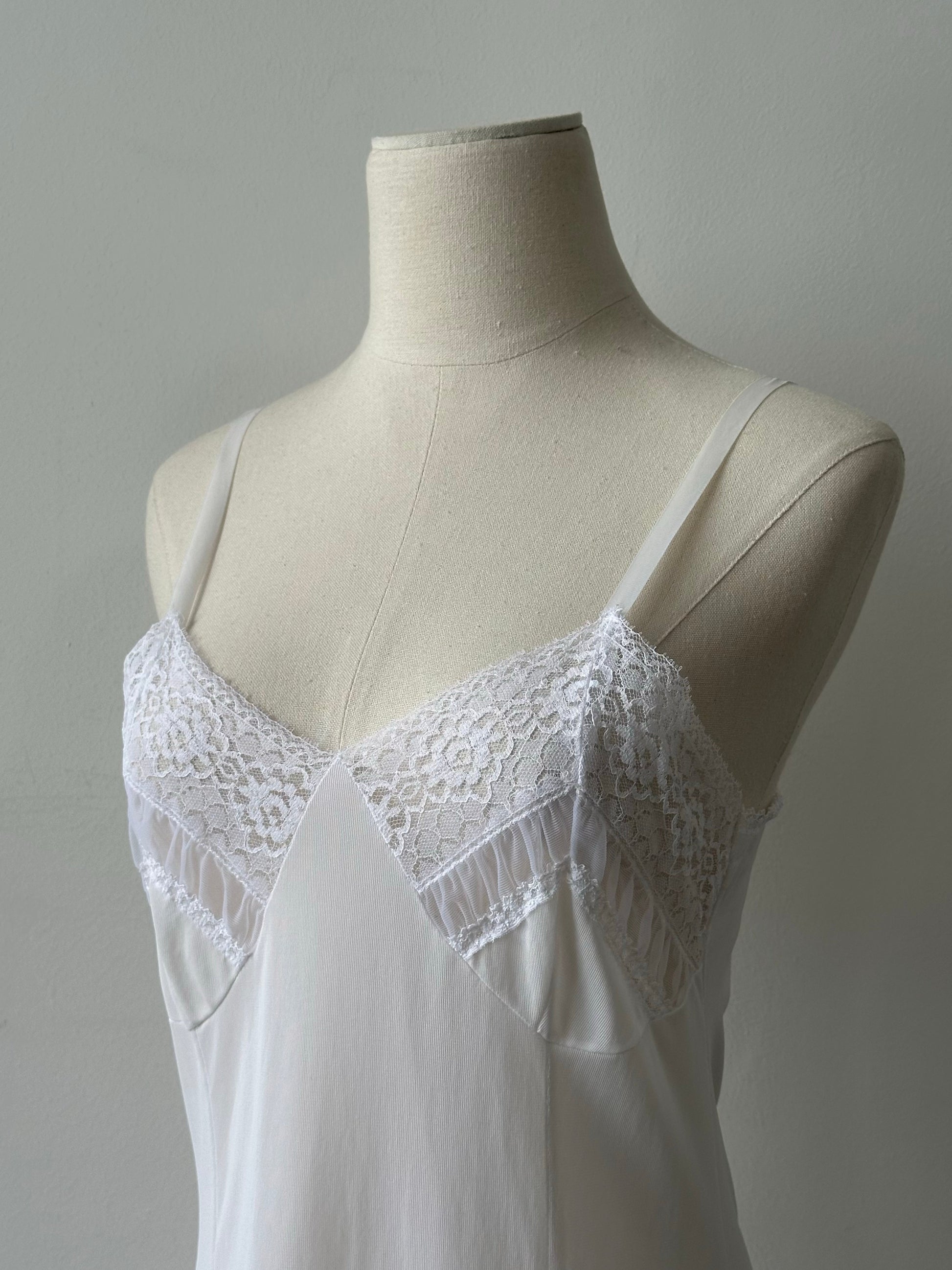 Vintage 1990s Sheer Lace Midi Dress - S