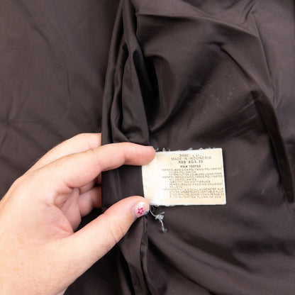 Vintage Armani Jeans Zip Up Puffer Jacket Size | Large, Brown