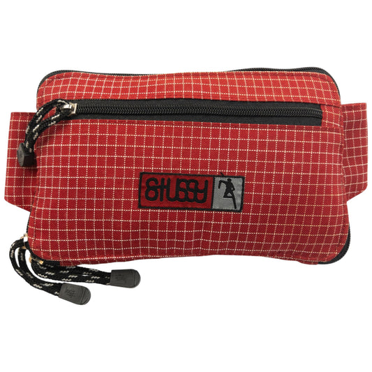 Vintage 2000s Stussy Checkered Crossbody Bag | O/S, Red