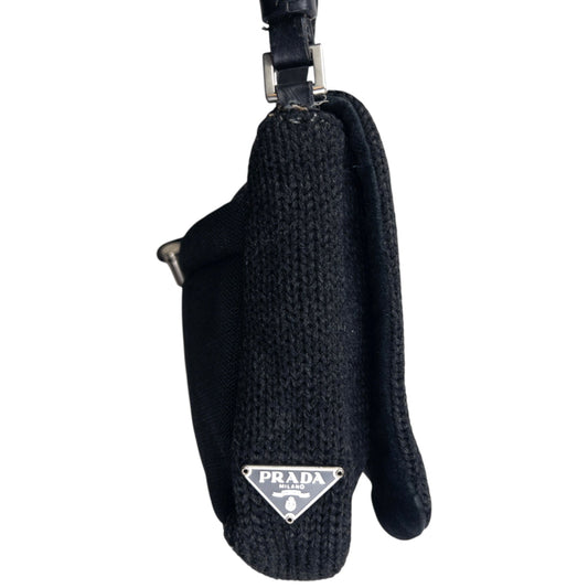 Vintage 2000s Prada Knit Shoulder Bag