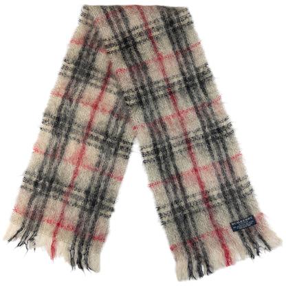 Vintage Burberry Nova Check Mohair Scarf