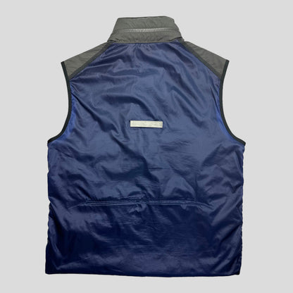 Prada Sport SS00 Gel Seam Convertible Nylon Gilet - IT52 | Large, Grey