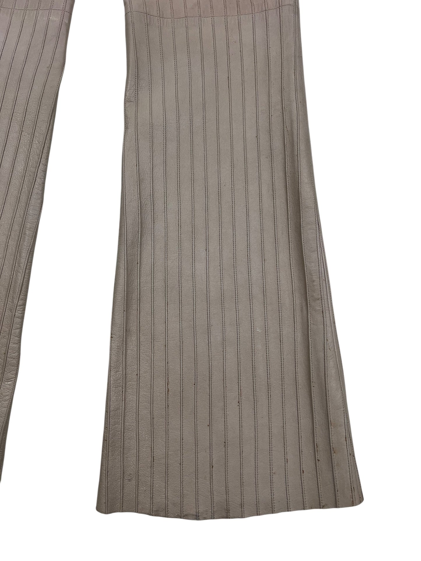 Gucci F/W 1999 leather pinstripe trousers Tom Ford era