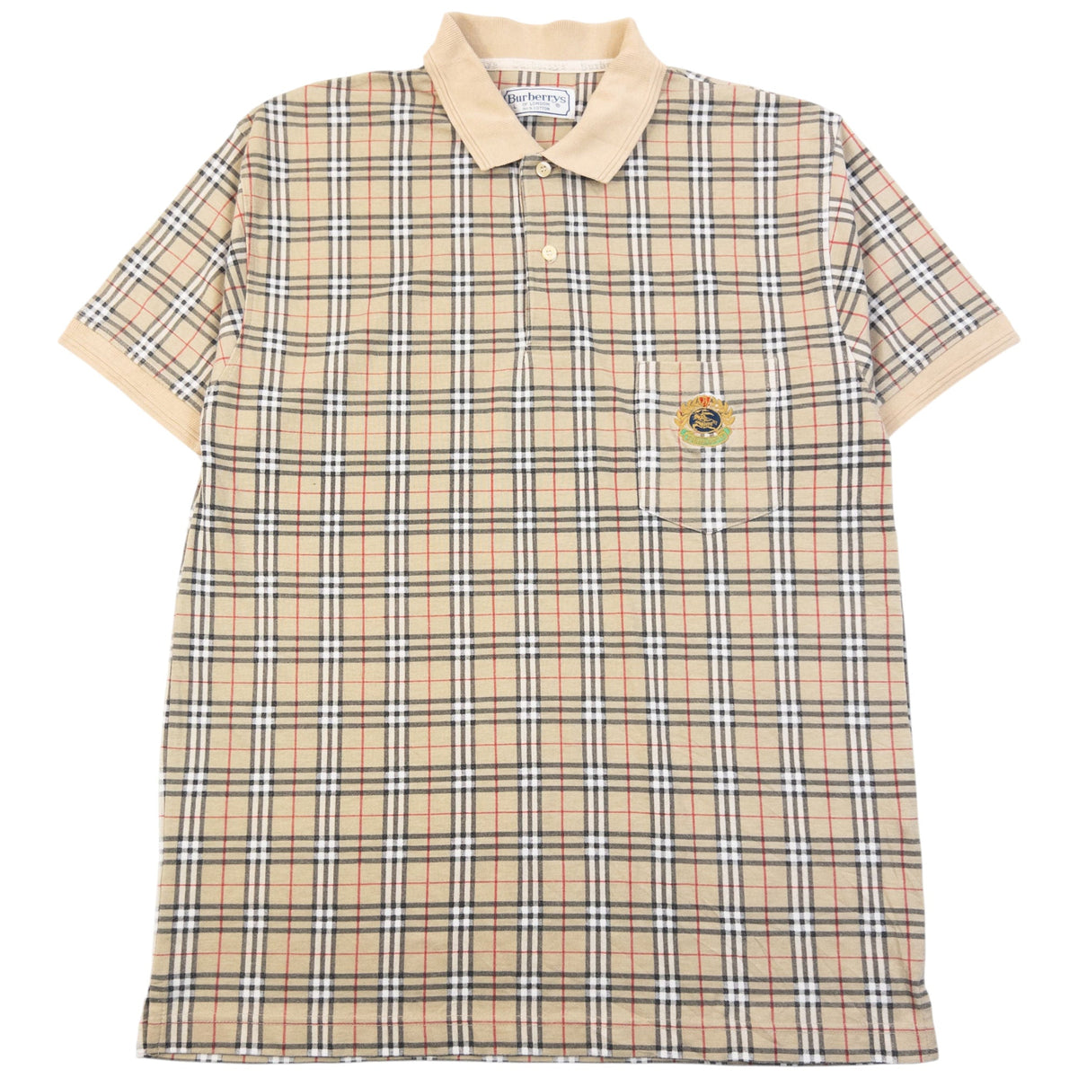 Vintage 90s Burberry Nova Check Polo Shirt Size M | Medium, Multicoloured