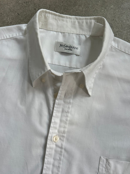 Yves Saint Laurent Pour Homme 2000s Cotton Short Sleeve Shirt - XXL
