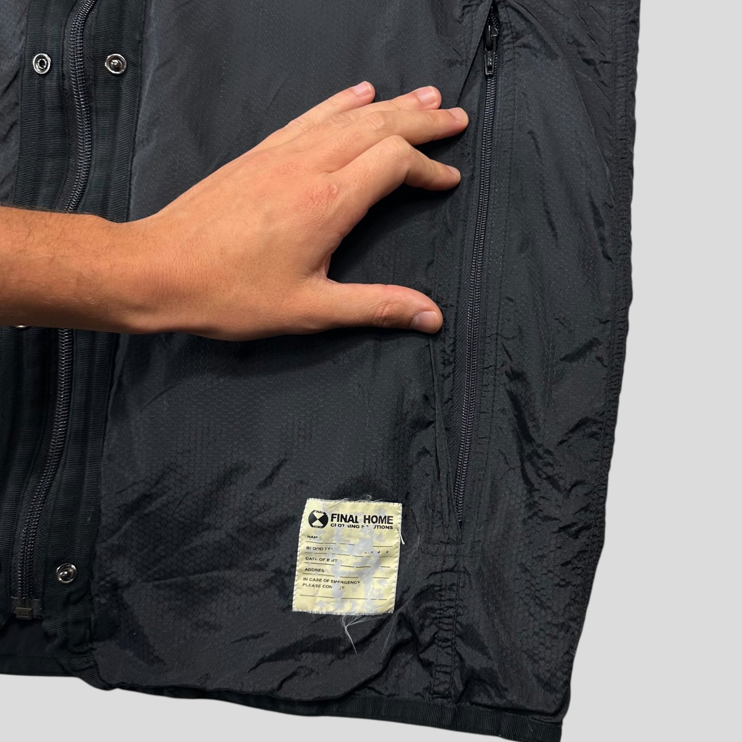 Final Home 00’s Reversible Hex Ripstop Nylon Gilet Vest - M/L