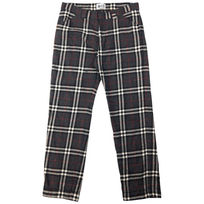 Vintage Dolce & Gabbana 'Burberry' Tartan Wool Trousers Size W33