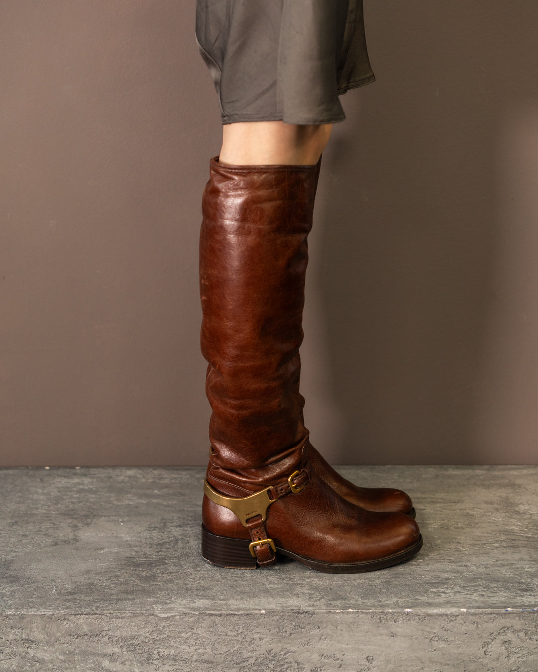 PRADA RIDING BOOTS (EU 36, FITS LIKE 38)