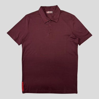 Prada Sport 00’s Burgundy Soft Cotton Nylon Detailed Shirt - M