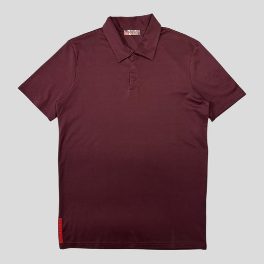 Prada Sport 00’s Burgundy Soft Cotton Nylon Detailed Shirt - M