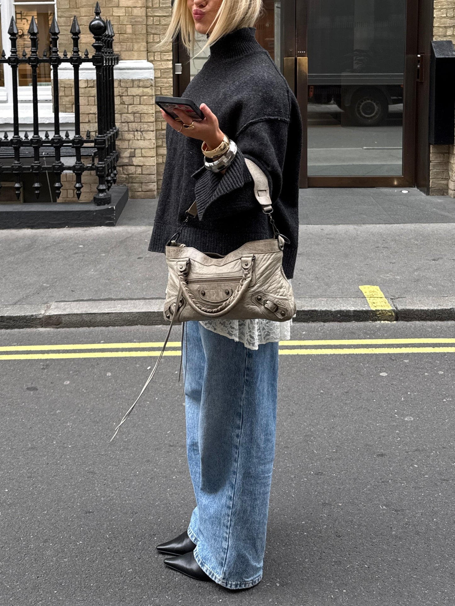Balenciaga The First Handbag Khaki Green (With Extension Strap) 2000s | O/S, Multicoloured