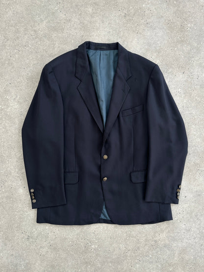 Yves Saint Laurent Pour Homme 1980s Pure Wool Bespoke Button Blazer - XL