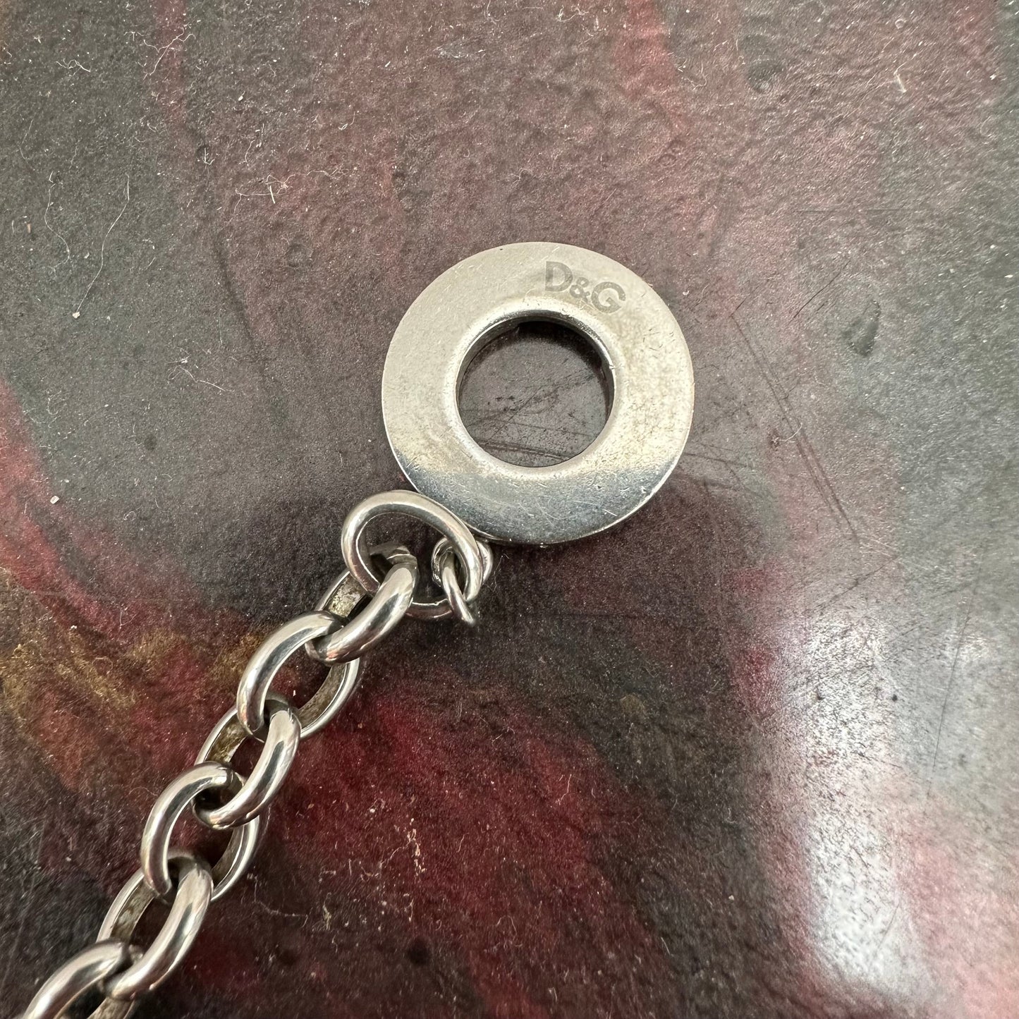 Dolce & Gabbana Steel Spellout Chain Necklace