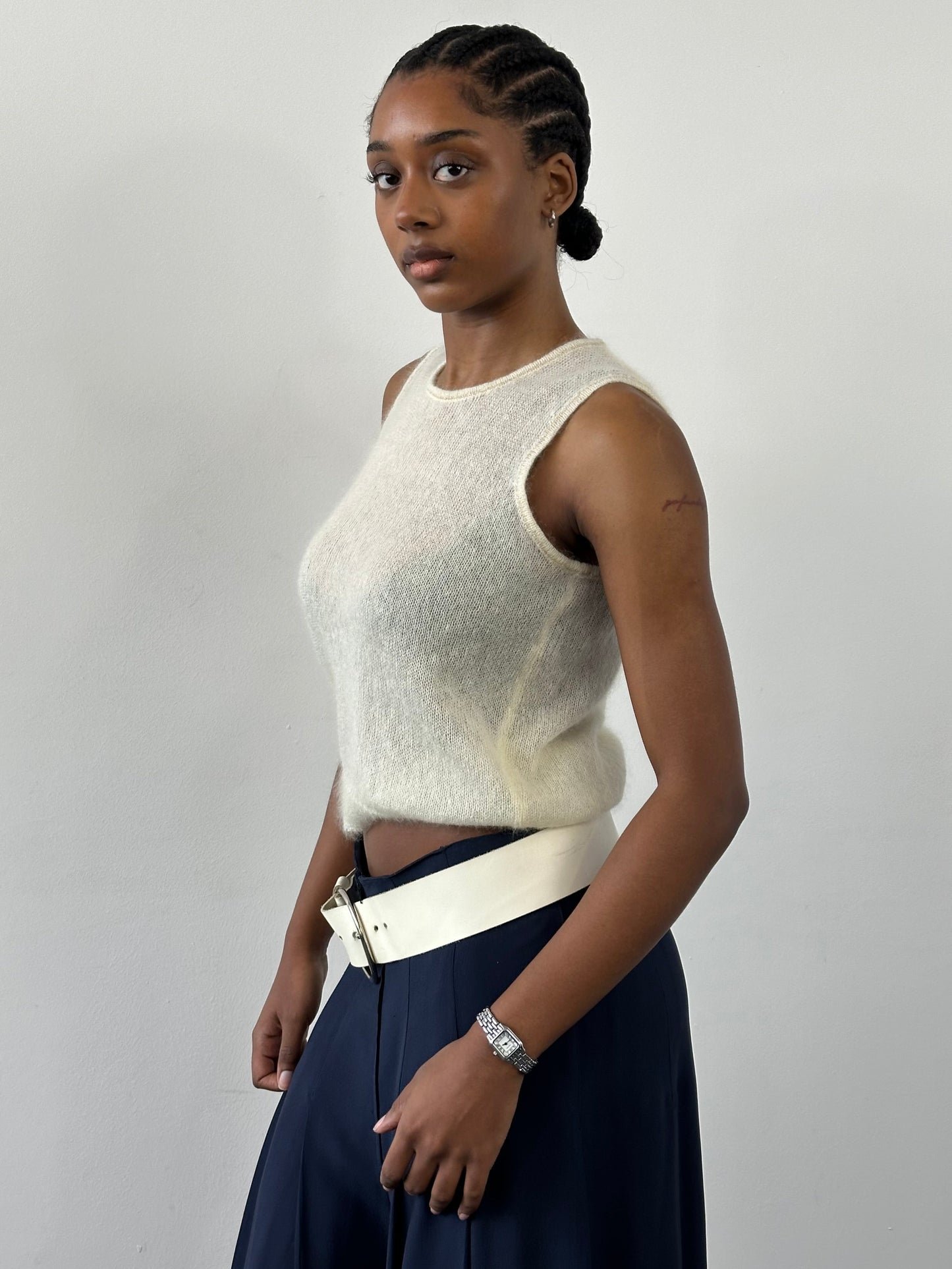 Italian Vintage 1990s Mohair Knit Top - S