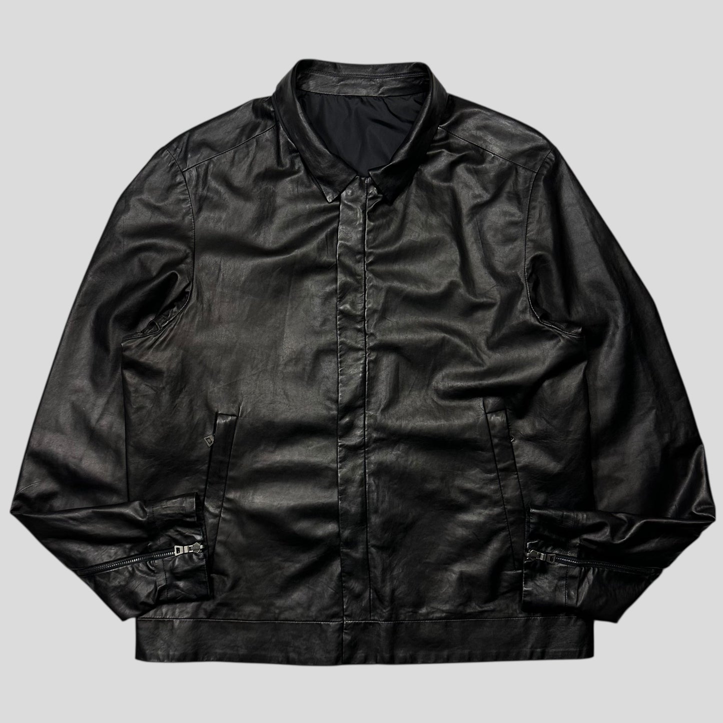 Prada Sport 2007 Glove Leather + Nylon Reversible Work Jacket - IT54 (L)