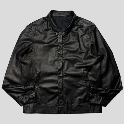 Prada Sport 2007 Glove Leather + Nylon Reversible Work Jacket - IT54 (L) | Black