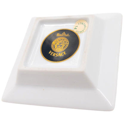 Vintage 2000s Versace Medusa Mini Ashtray Dish | O/S, Red, Gold, White