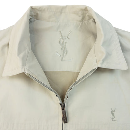 Vintage 90S YSL Yves Saint Laurent Harrington Jacket Size S | Small, Cream