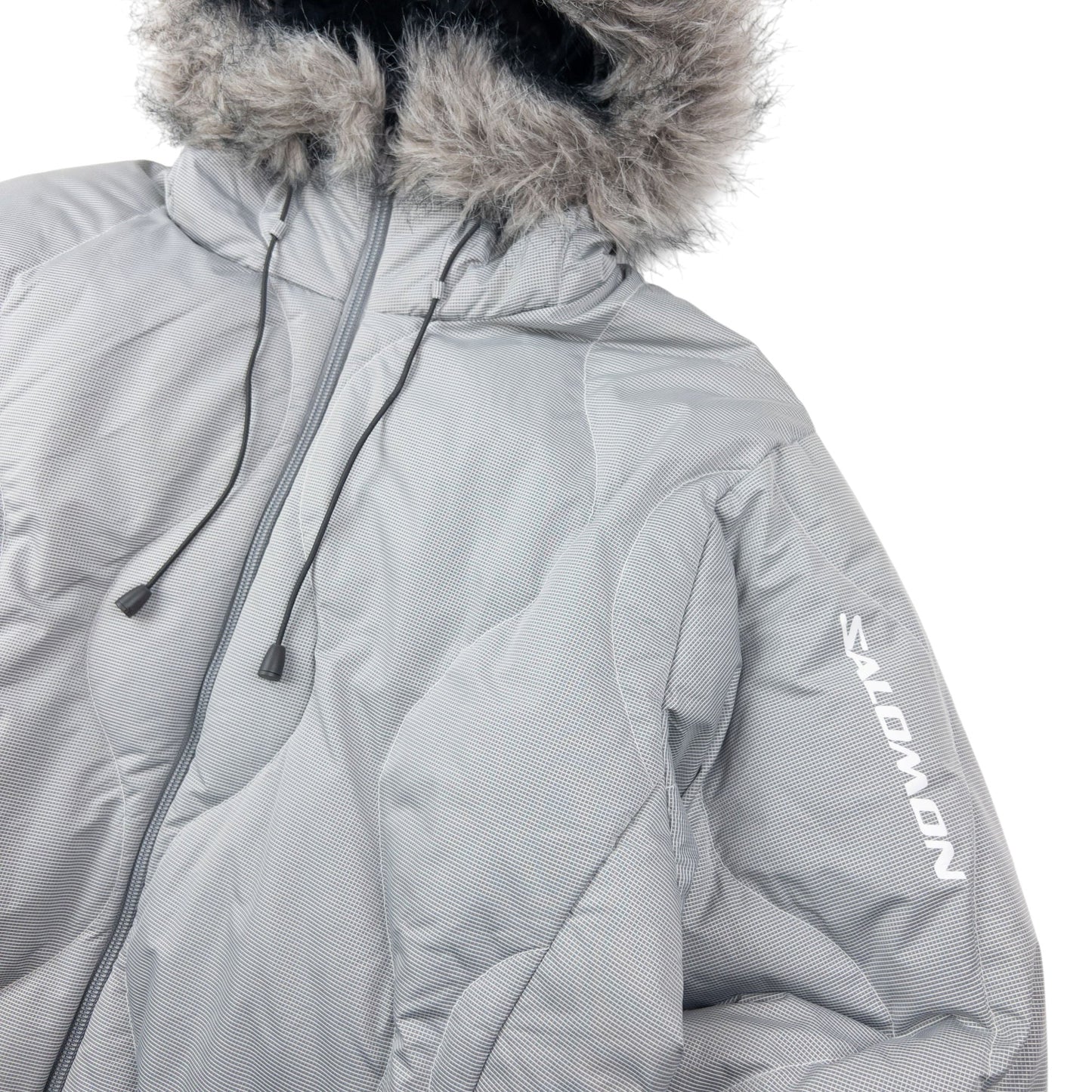Vintage 2000s Salomon Zip Up Puffer Jacket Womens Size M | Medium, Grey