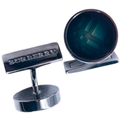 Vintage 2000s Burberry Nova Check Cuff Links | O/S, Green