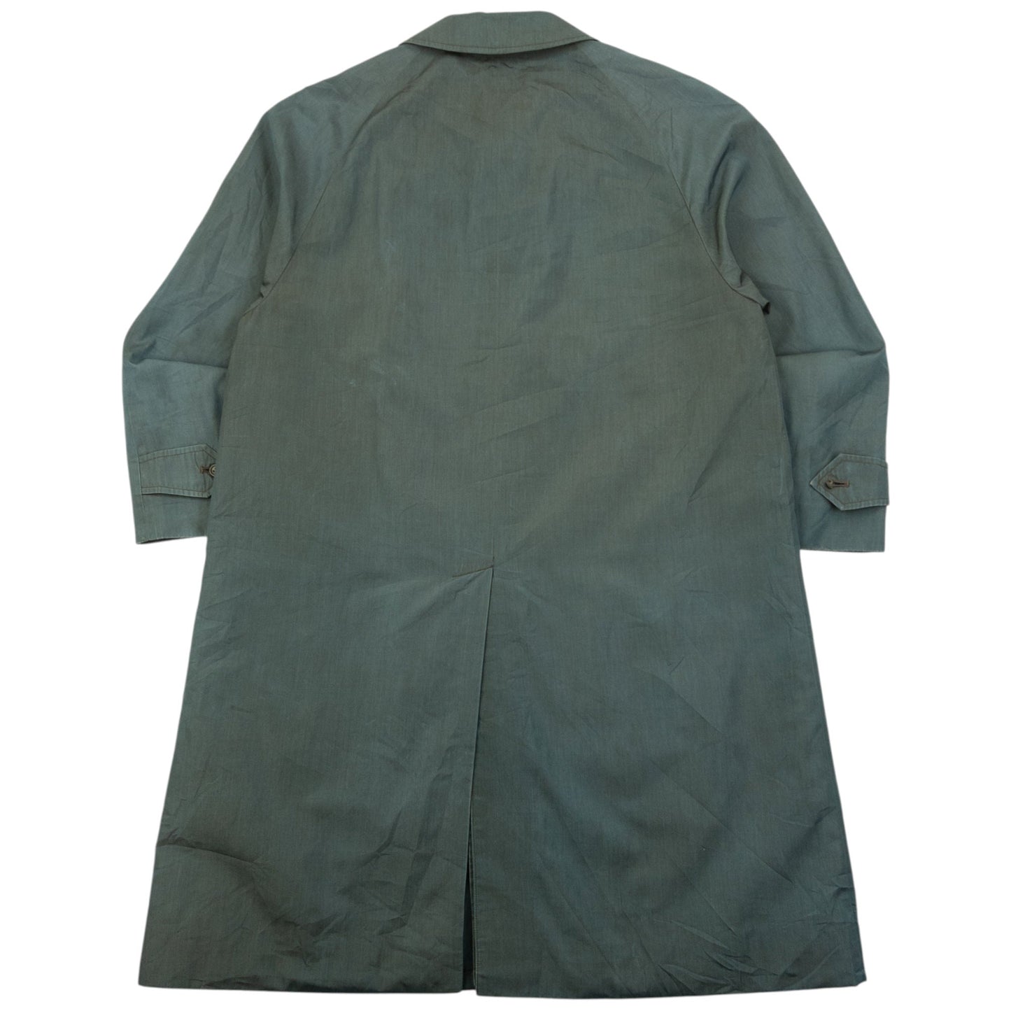 Vintage 90s Burberry Iridescent Trench Jacket Size M | Medium, Blue
