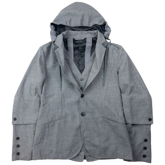 Vintage 2000s PPFM Layered Convertible Jacket Size S | Small, Grey