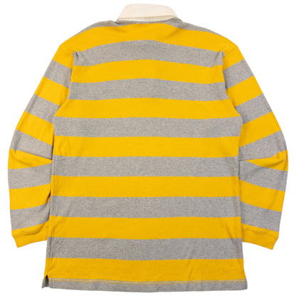Vintage 2000s YSL Yves Saint Laurent Striped Long Sleeve Polo Shirt Size M | Medium, Multicoloured