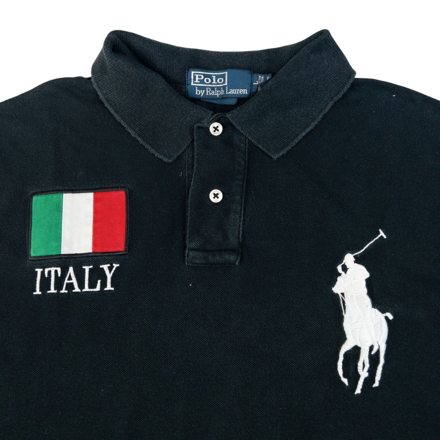 Vintage Polo Ralph Lauren Italy Long Sleeve Polo Shirt Size L