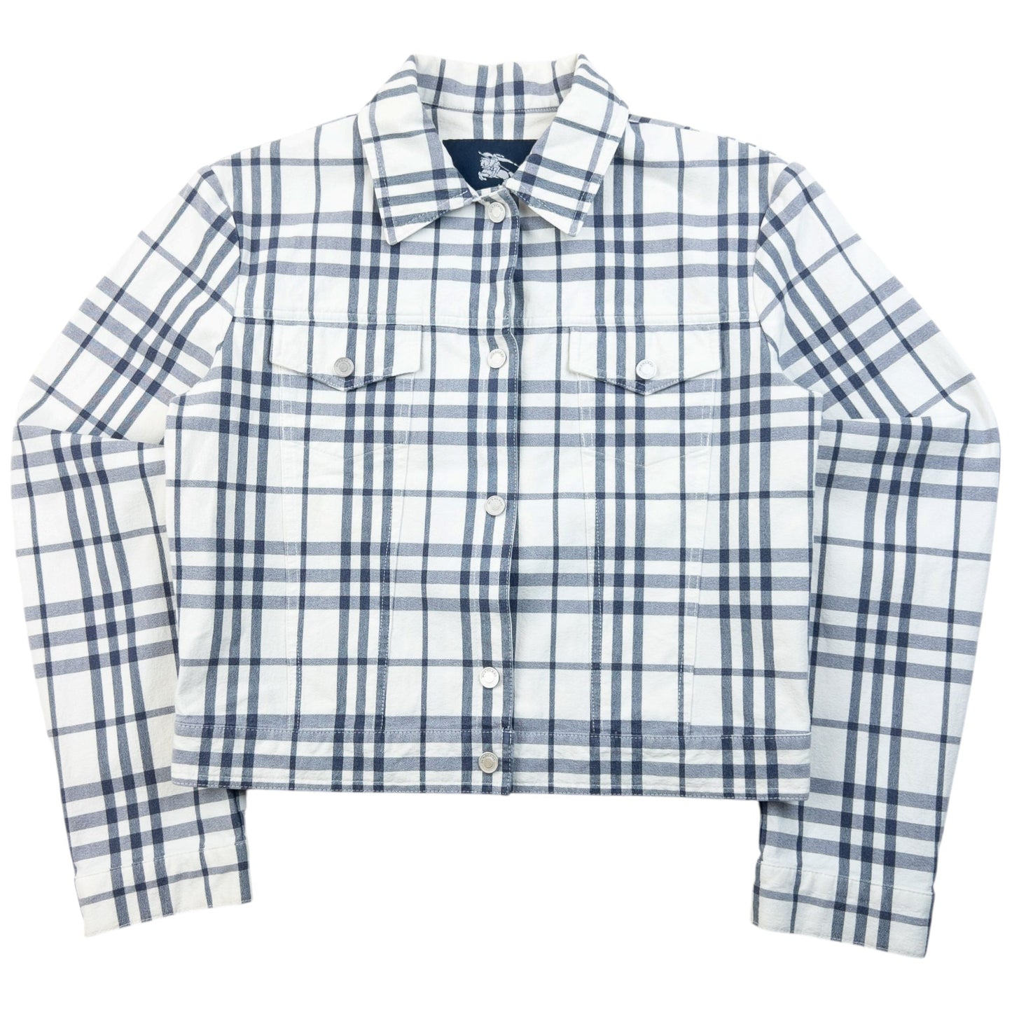 Vintage 2000s Burberry Nova Check Jacket & Trousers Set Womens Size M | Medium, White, Navy