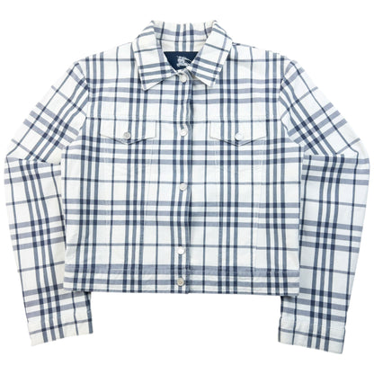 Vintage 2000s Burberry Nova Check Jacket & Trousers Set Womens Size M | Medium, White, Navy