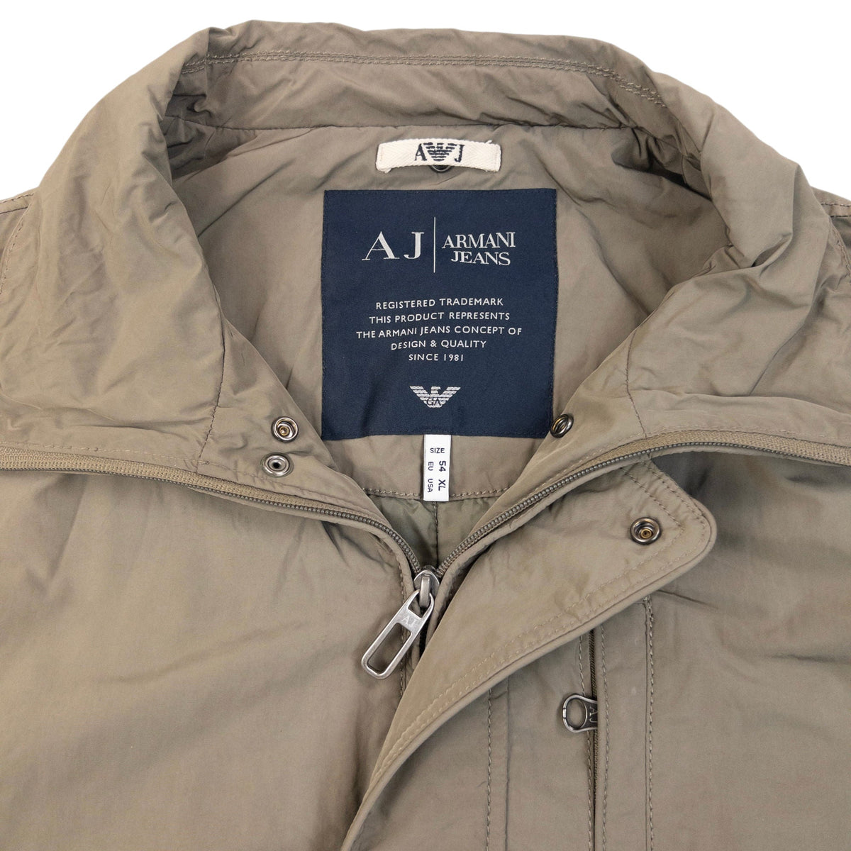 Vintage Armani Jeans Zip Up Jacket Size XL | XL, Grey