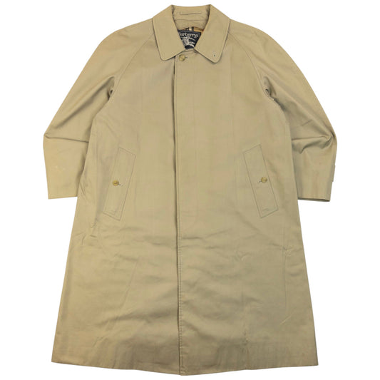 Vintage 90s Burberry Nova Check Lined Trench Jacket Size M | Medium, Beige