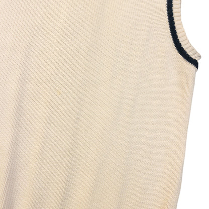 Vintage 90s Burberry Knit Sweater Vest Size S | Small, Cream