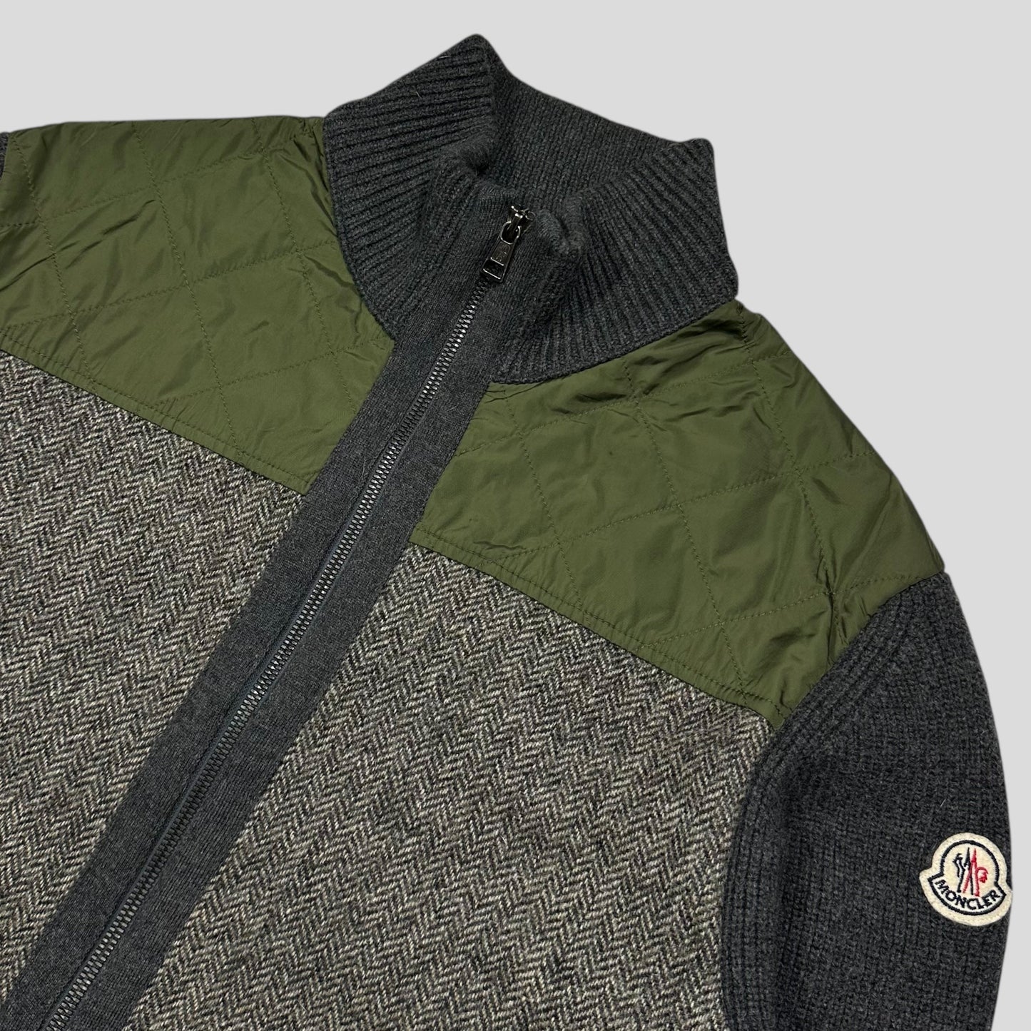 Moncler Wool & Nylon Maglione Tricot Cardigan Jacket - L (M)