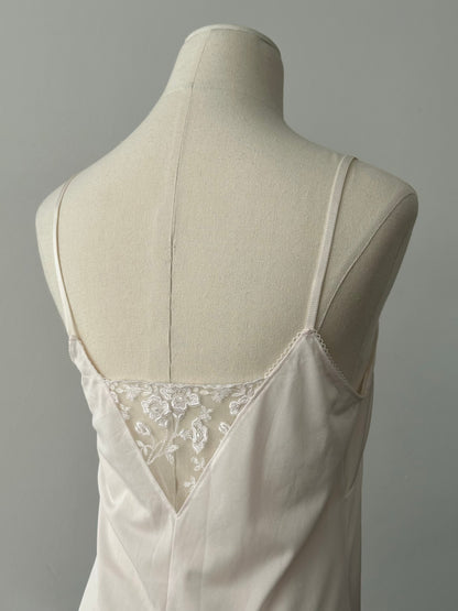 Vintage 1990s V Neck Lace Slip Dress - S-M