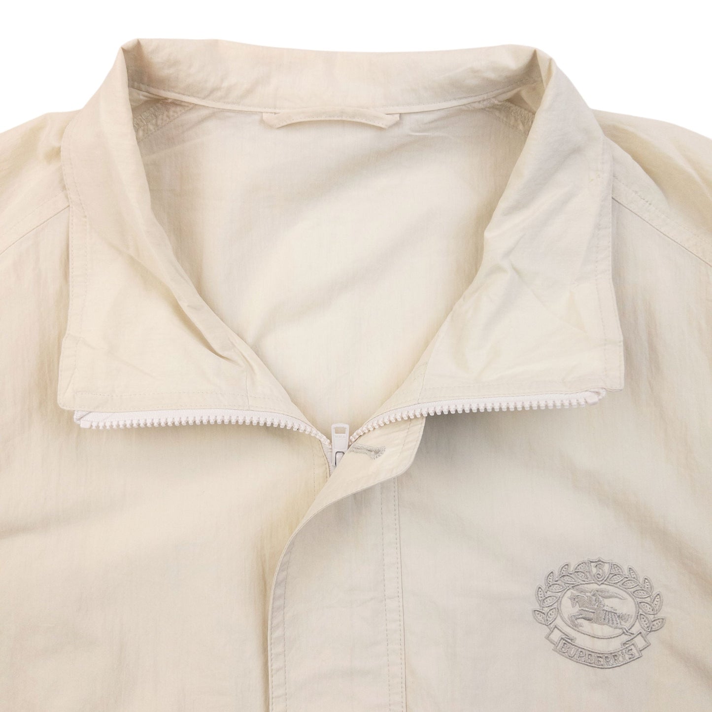 Vintage 90s Burberry Lightweight Zip Up Jacket Size S | Small, Cream