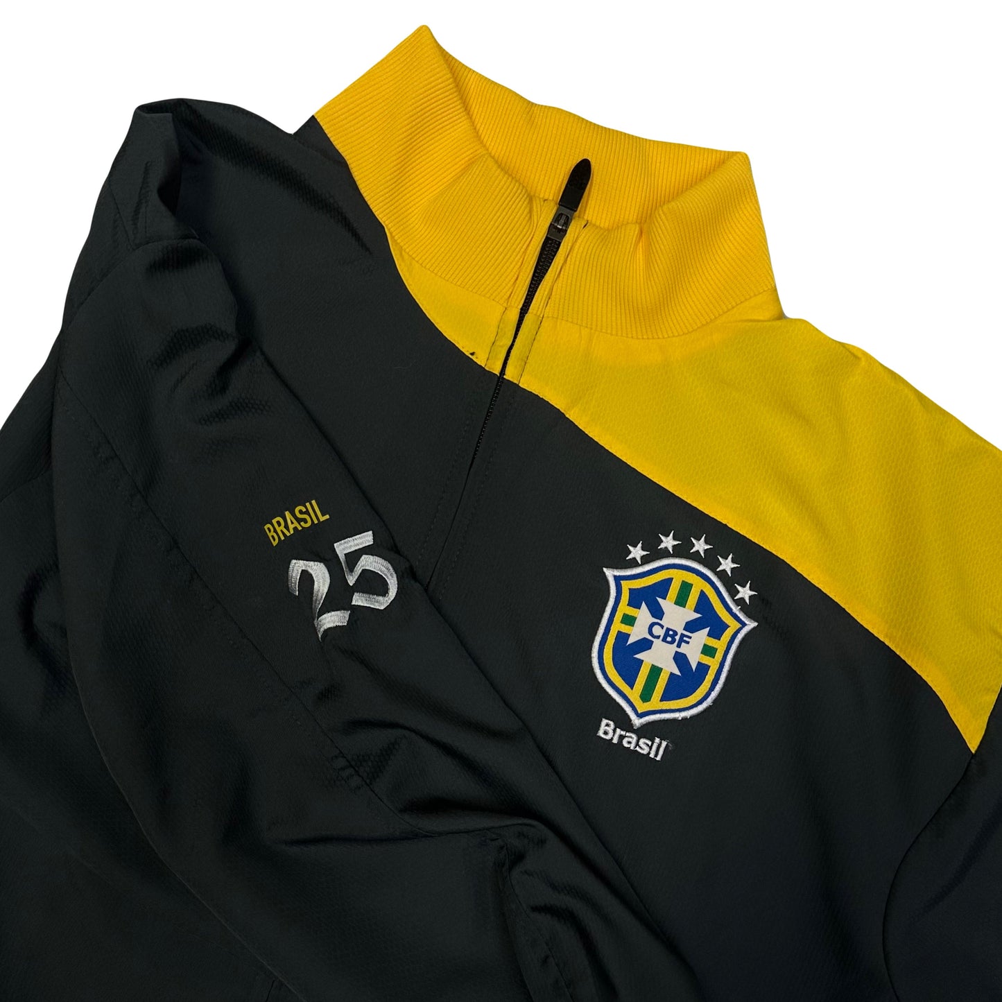 Nike Brazil 2008/10 Tracksuit In Black & Yellow ( L )