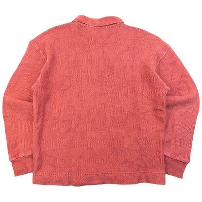 Vintage 80s Issey Miyake MEN Knit Polo Jumper Size S | Small, Pink