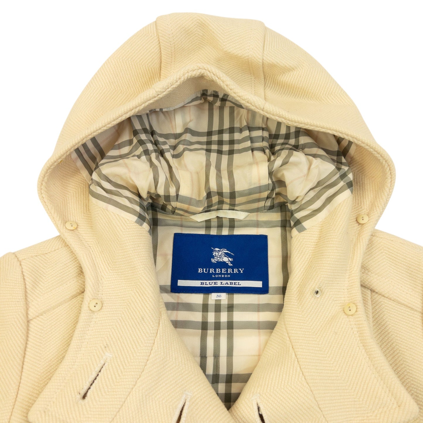 Vintage 2000s Burberry Blue Label Nova Check Lined Belt Waist Jacket Womens Size S | Small, Blue