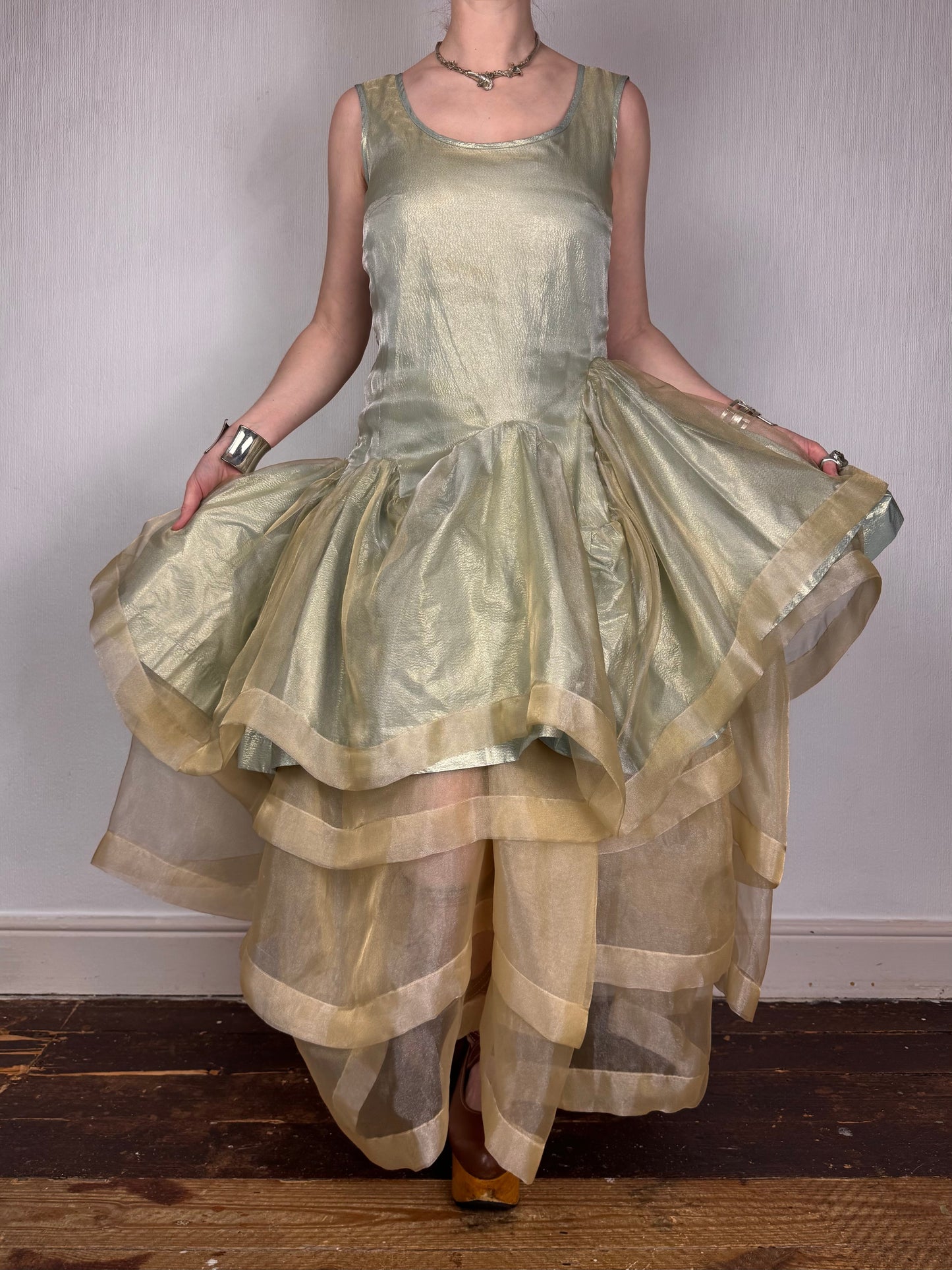 Vivienne Westwood F/W 2012 Queen’s Jubilee Capsule Collection Gold Label lamé organza gown