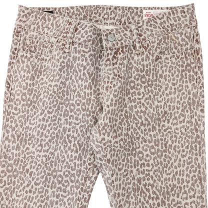 Vintage Evisu Double Gull Leopard Print Japanese Denim Jeans Size W30 | W30, Multicoloured